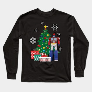 Optimus Prime Around The Christmas Tree Long Sleeve T-Shirt